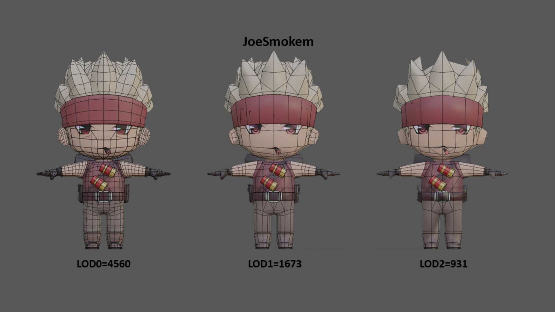 Character LOD — low detail