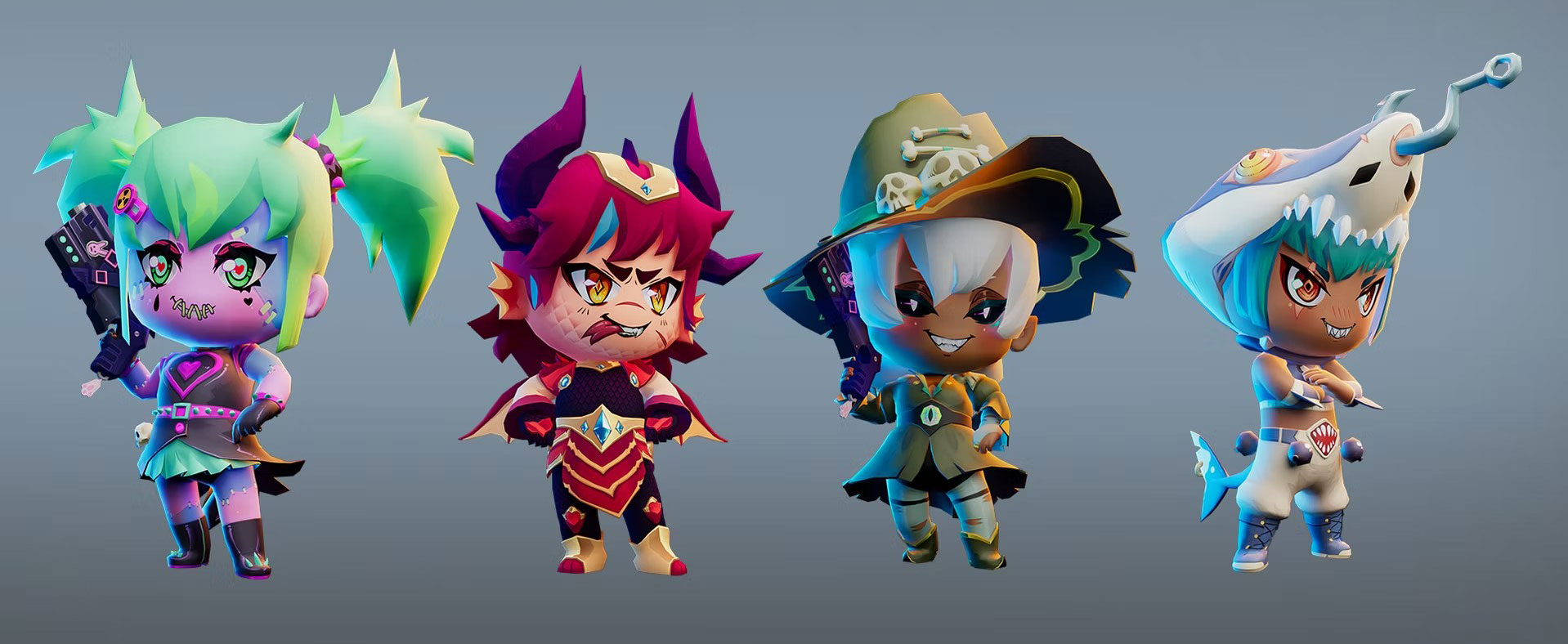 3D character renders — lineup 1