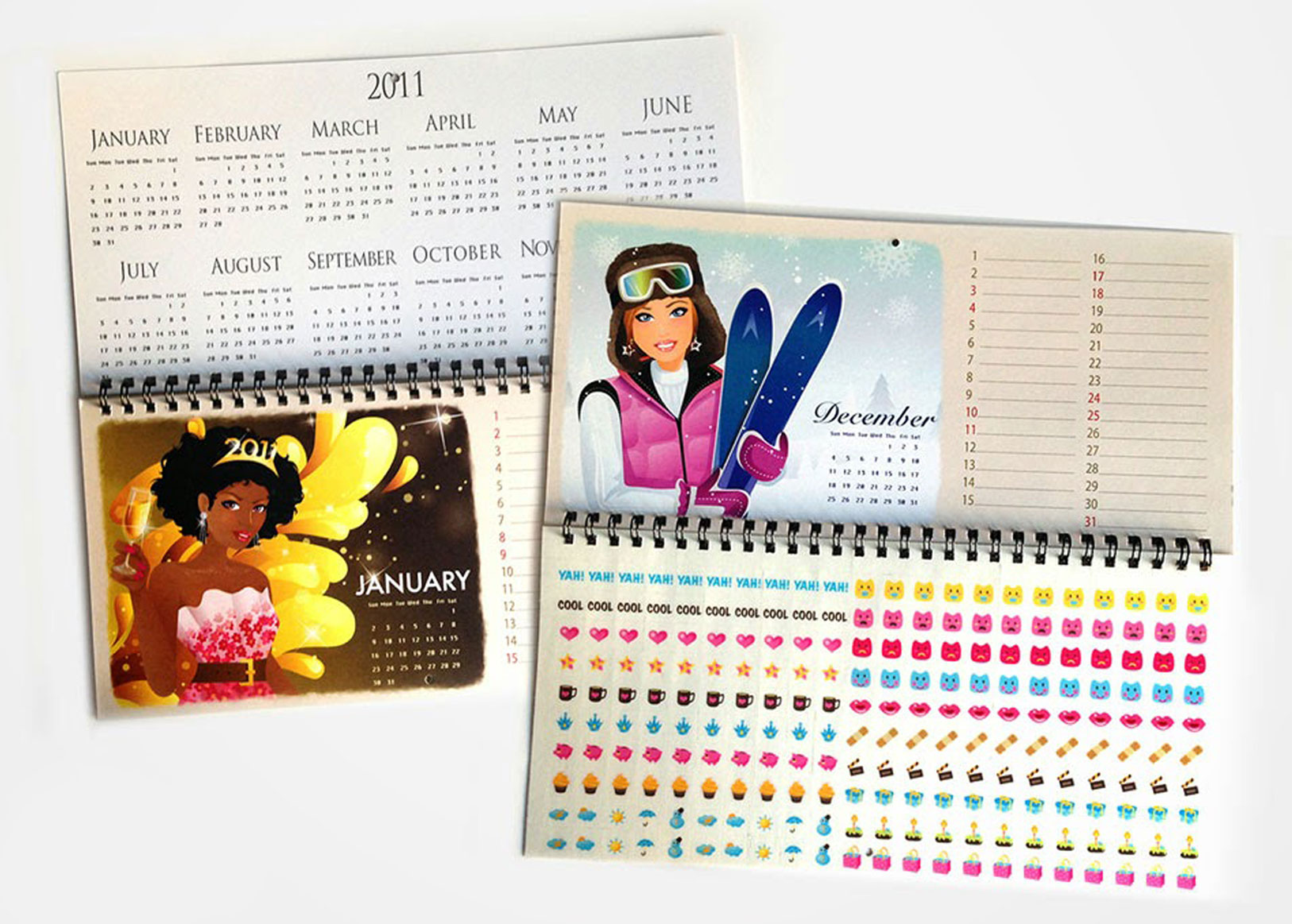 Sorority Life calendar sticker sheet