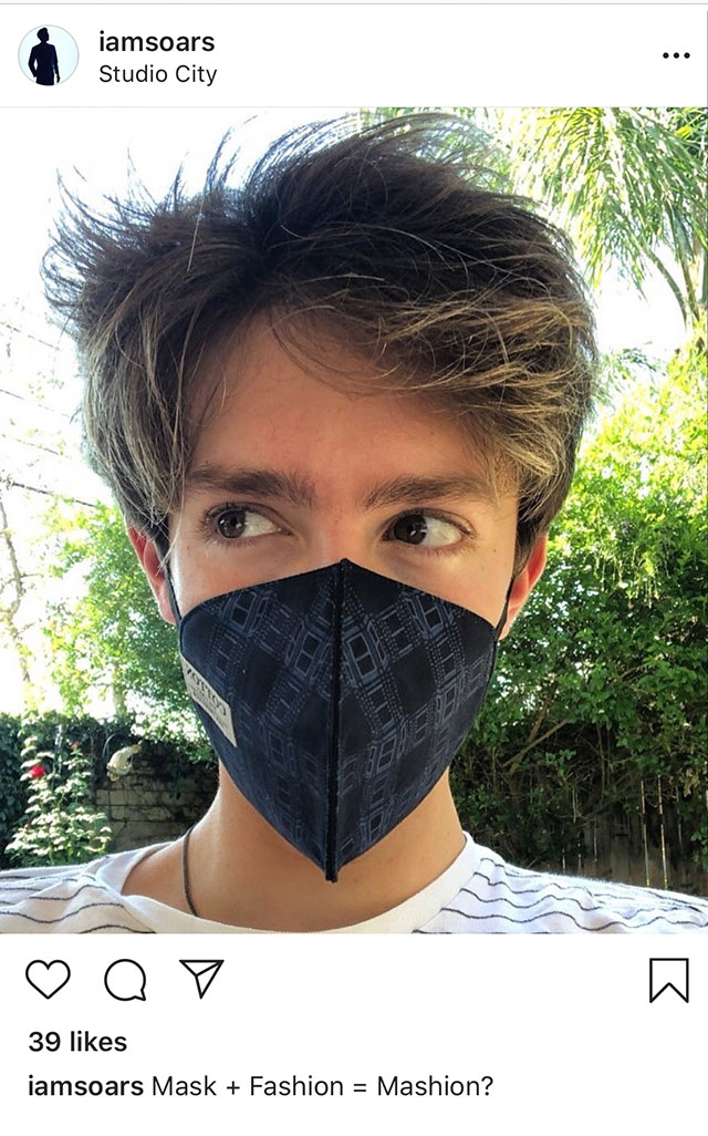 @iamsoars wearing a Cotton the First mask — Mask + Fashion = Mashion?