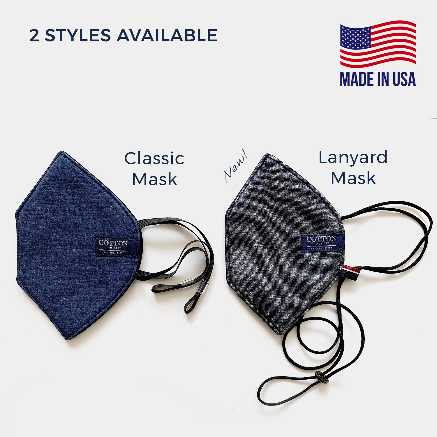 2 Styles Available — Classic Mask and Lanyard Mask