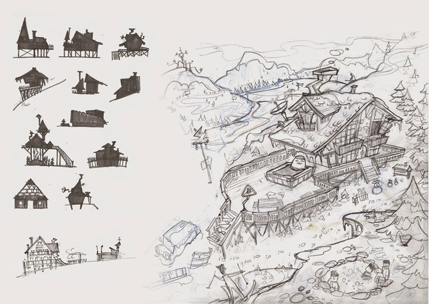 Environment concept — chalet exterior